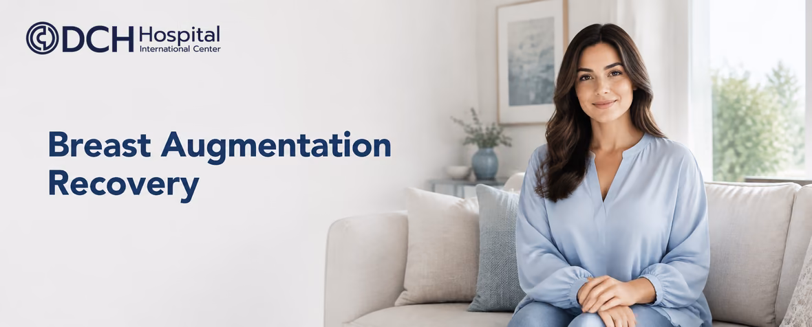 Woman resting at home while planning breast augmentation recovery