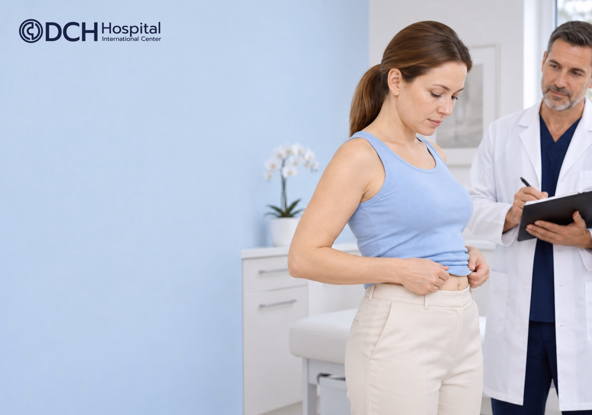 Woman Preparing For A Full Tummy Tuck Consultation